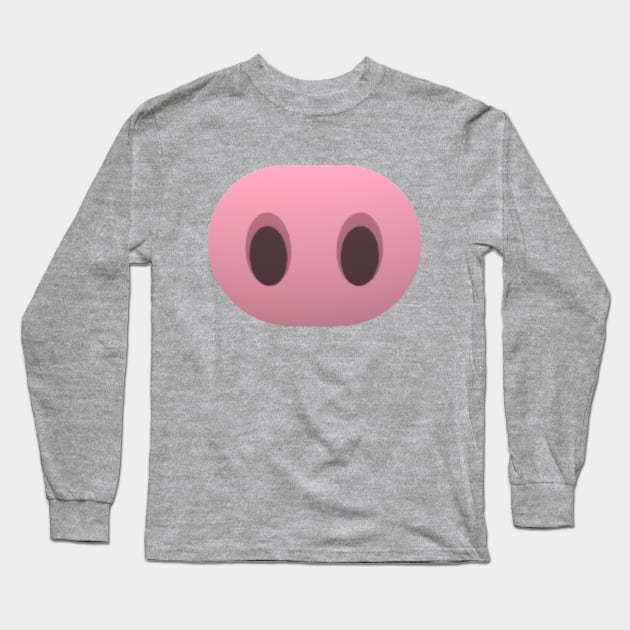 Pig Nose Long Sleeve T-Shirt by radiogalaxy